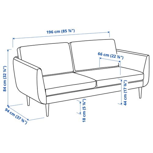 Illustration avec les mesures du produit : GRILLSTORP.