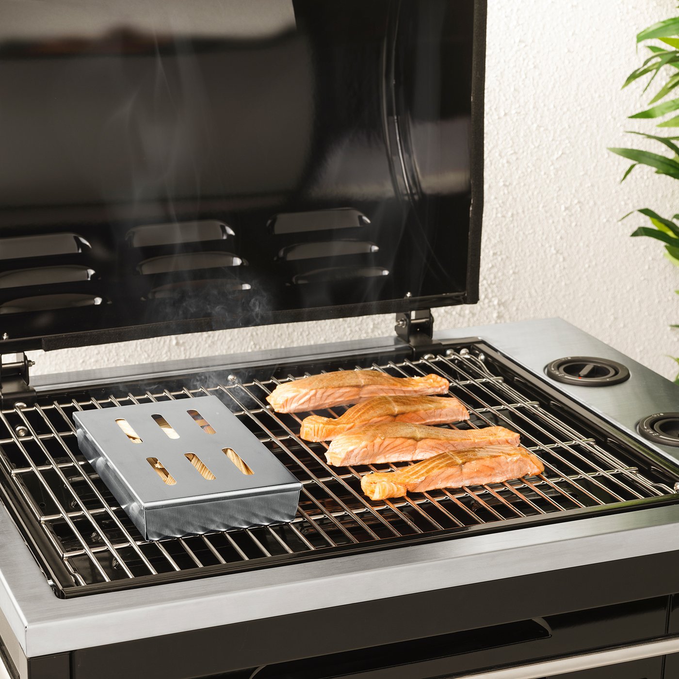 GRILLTIDER Boîte fumoir pour barbecue acier inoxydable IKEA