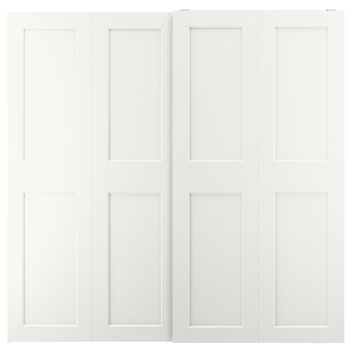 GRIMO Jeu 2 ptes coul - blanc 200x201 cm