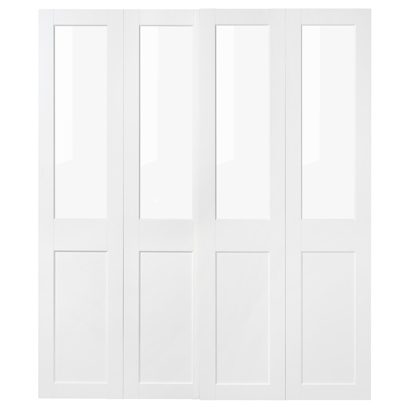 GRIMO Jeu 2 ptes coul - verre/blanc 200x236 cm
