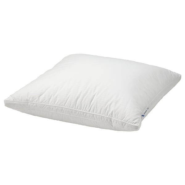 Oreiller GRÖNAMARANT blanc avec housse en coton et rembourrage en polyester.