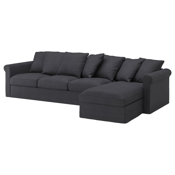 Gronlid Housse Canape 4 Places Avec Meridienne Sporda Gris Fonce Ikea