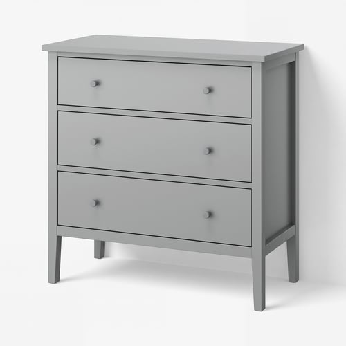 GULLABERG Commode 3 tiroirs - gris 99x48x100 cm