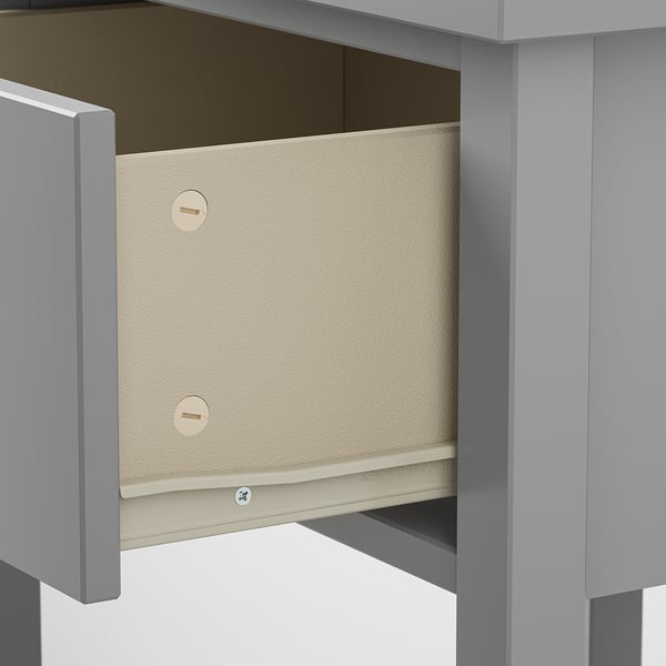 GULLABERG Table chevet, avec 1 tiroirs avec tablette/gris, 53x43x69 cm
