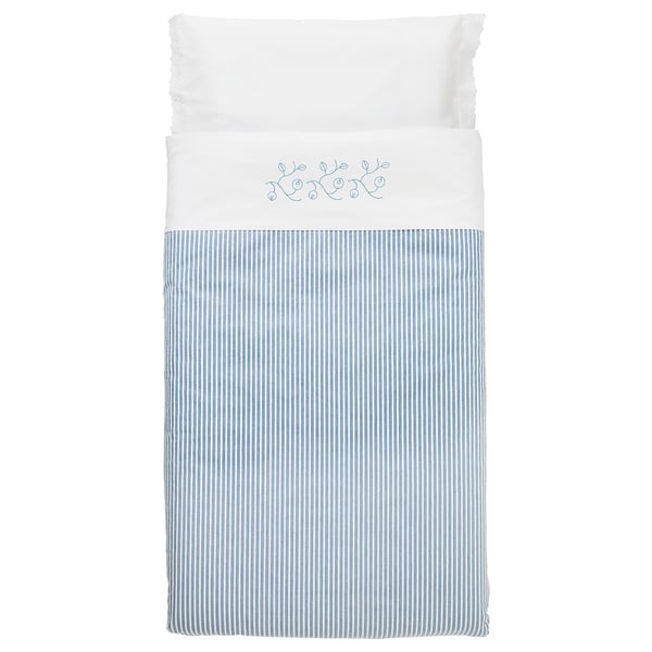 Gulsparv Housse Couette Et Taie Bebe Raye Bleu 110x125 35x55 Cm Ikea
