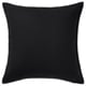 Option : Une housse de coussin GURLI carrée noire. Il est fabriqué à partir de 100 % coton et un design simple et zippé.