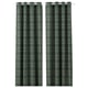 Rideaux assombrissants en tartan vert foncé avec œillets, fabriqués à partir de polyester recyclé.