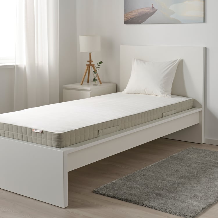 HAFSLO Matelas à ressorts, ferme/beige, 90x200 cm IKEA