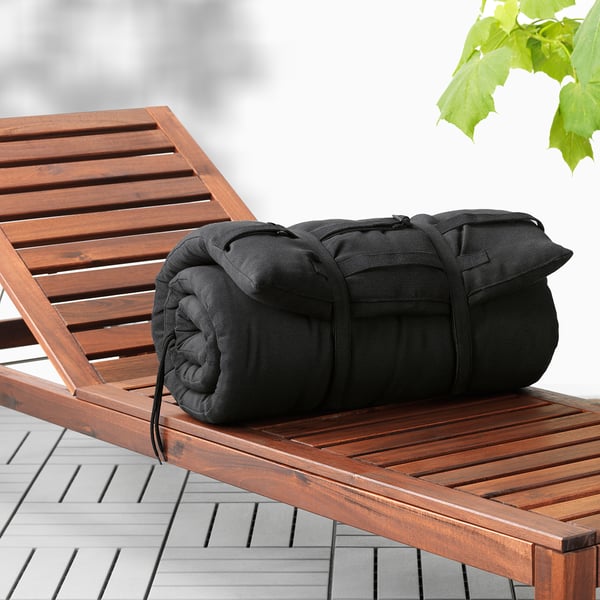HÅLLÖ Matelas fin bain de soleil, noir, 190x60 cm - IKEA