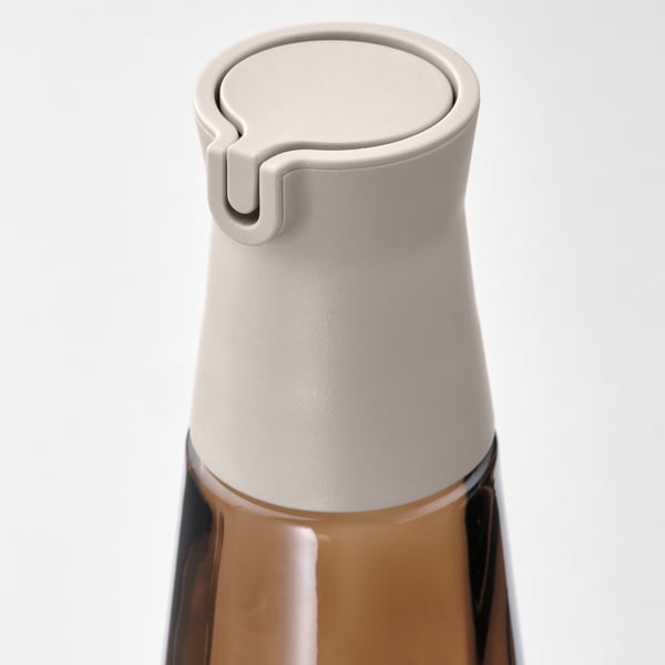 HALVTOM Bouteille avec bec verseur, verre/brun, 19 cm IKEA