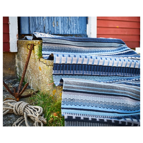 HARSVANS Tapis tissé à plat, multicolore, foncé, 170x240 cm