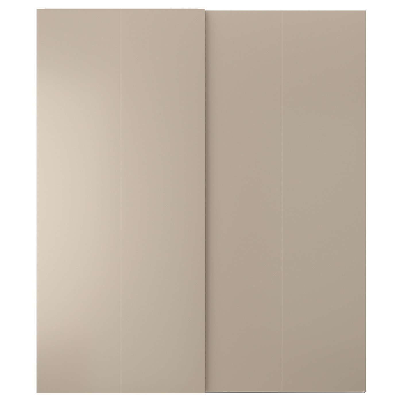 HASVIK Jeu 2 ptes coul - gris-beige 200x236 cm