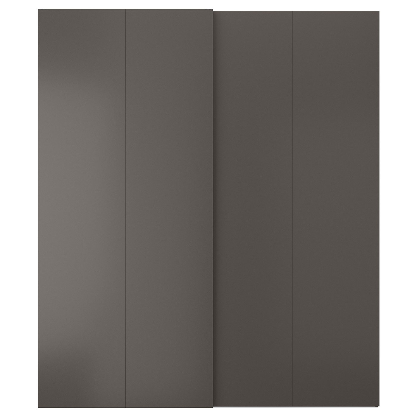 HASVIK Jeu 2 ptes coul - gris foncé 200x236 cm