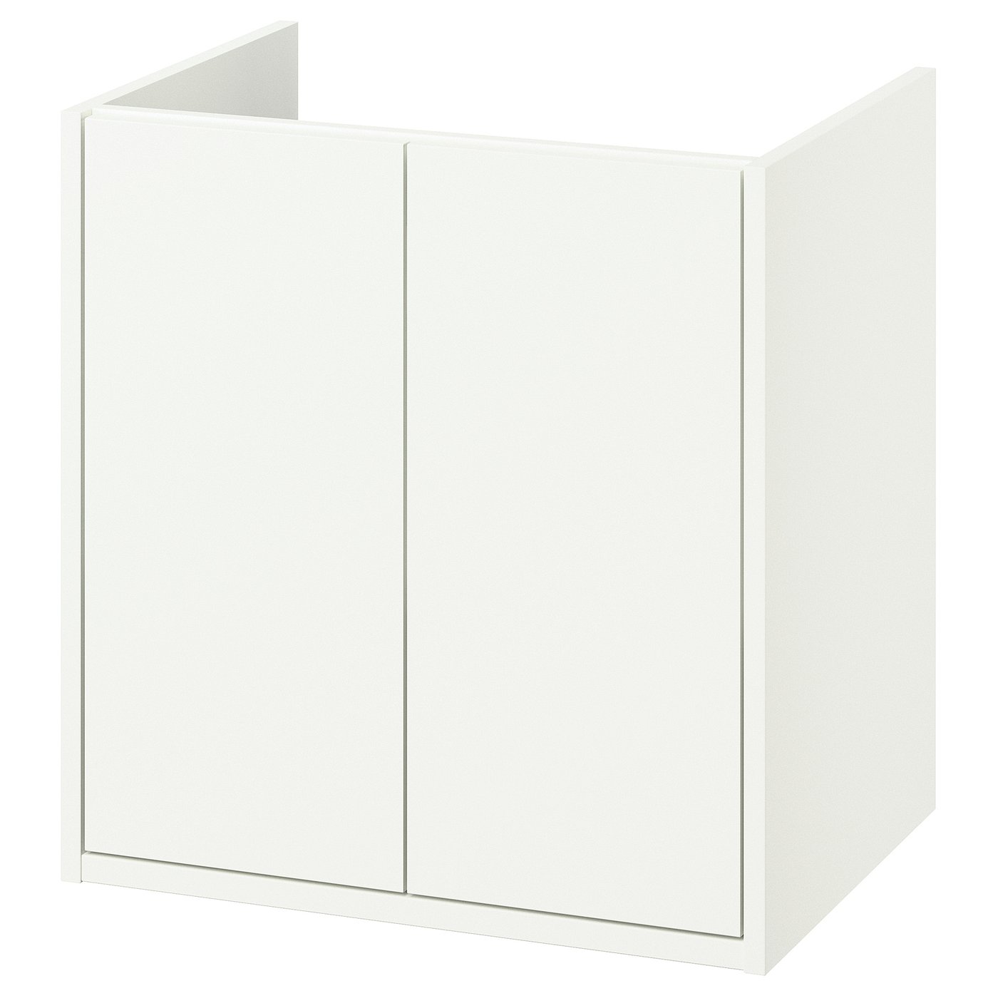 HAVBÄCK Meuble lavabo avec portes - blanc 60x48x63 cm