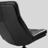 HAVBERG Fauteuil avec repose-pieds, Grann/Bomstad noir