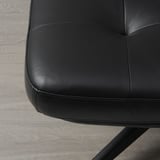 HAVBERG Fauteuil avec repose-pieds, Grann/Bomstad noir