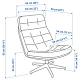 Illustration avec les mesures du produit : HAVBERG.