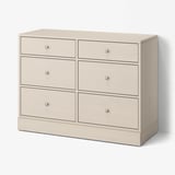 HAVSTA Commode 6 tiroirs, gris-beige, 121x47x89 cm