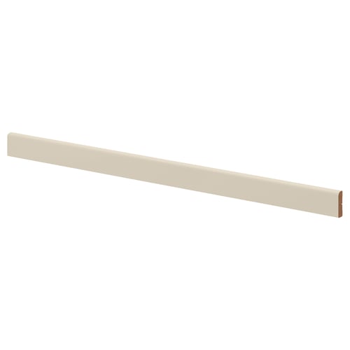 Garnitures beiges HAVSTORP, panneaux de fibres et plastique, devant droit et lisse.