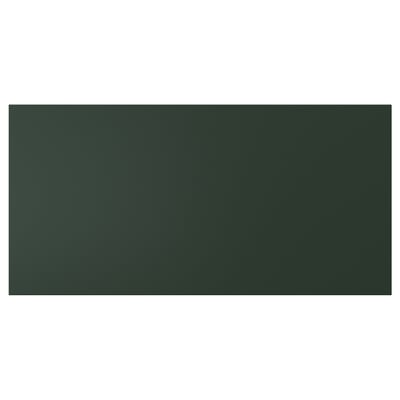 Panneau rectangulaire vert foncé HAVSTORP, finition lisse, âme en panneaux de fibres.