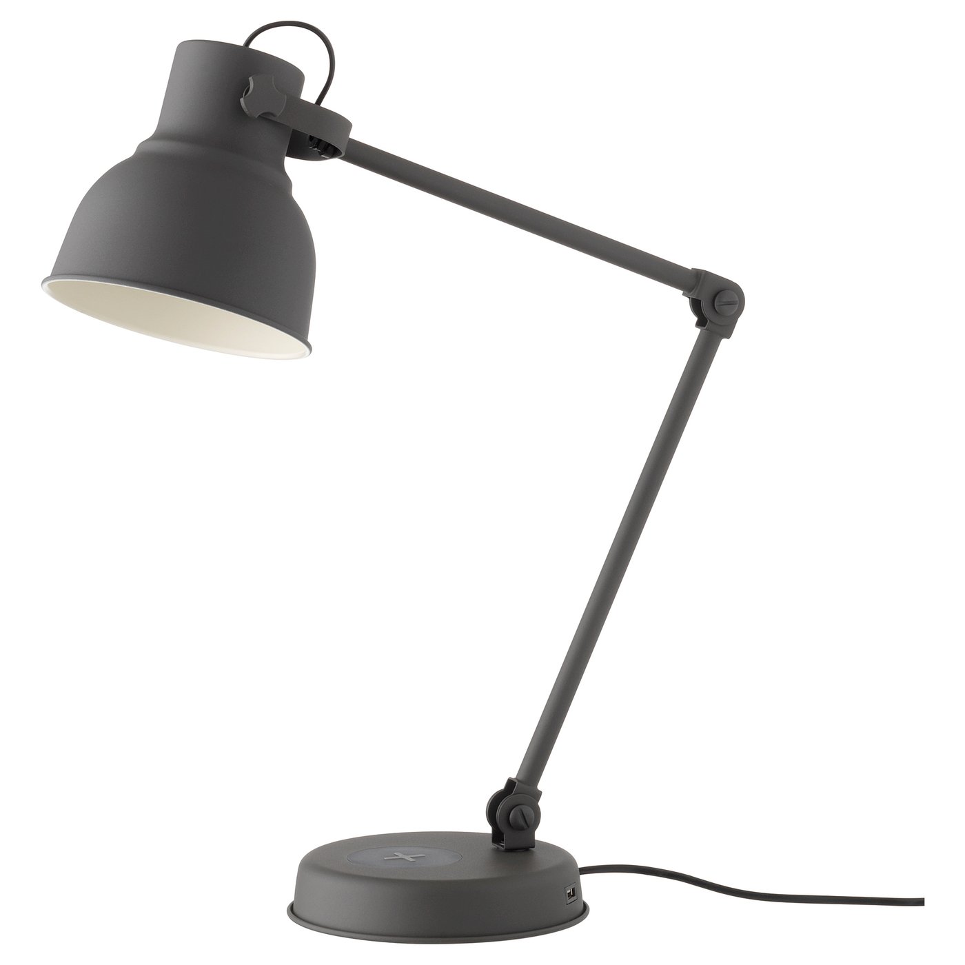 Hektar Lampe Bureau Station Charge S Fil Gris Fonce Ikea