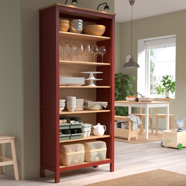 Hemnes Bibliothèque Teinté Rougeteinté Brun Clair 90x197 Cm Ikea