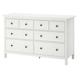 HEMNES Commode 8 tiroirs, teinté blanc, 160x96 cm