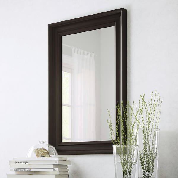 HEMNES Miroir brun noir IKEA