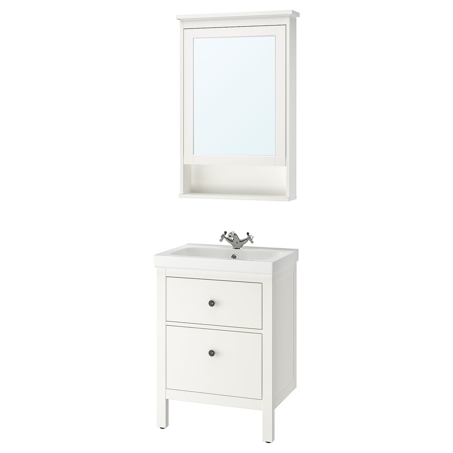 HEMNES / ODENSVIK mobilier salle de bain, 4 pièces, blanc/Runskär