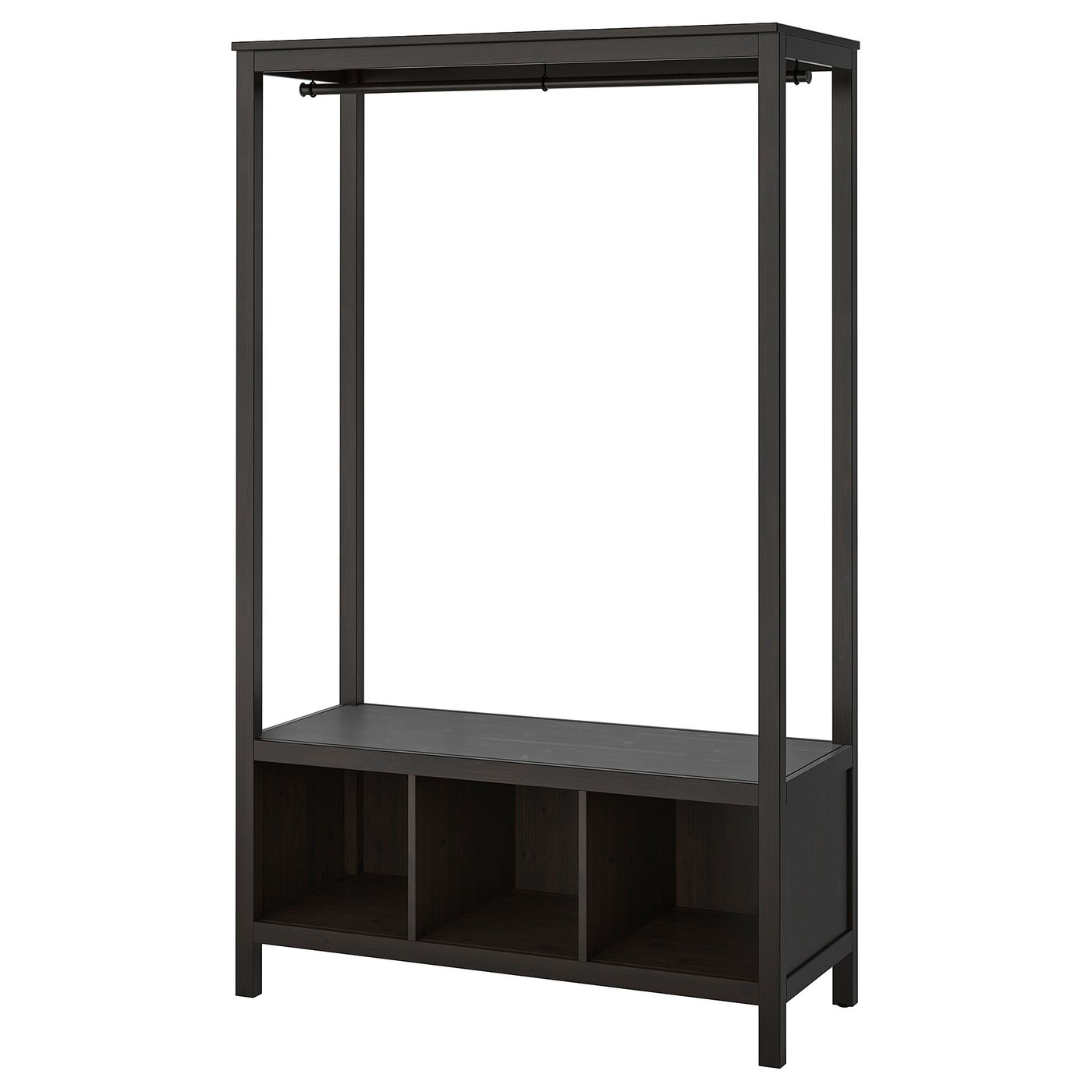 HEMNES Armoire ouverte, brun noir, 120x50x197 cm - IKEA