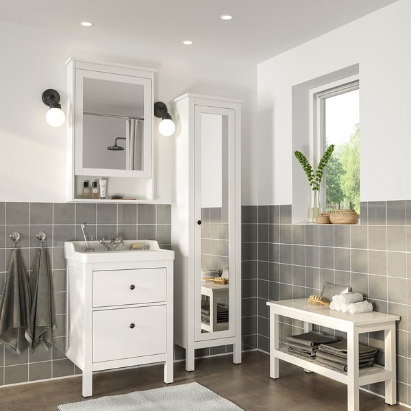 craquez pour hemnes rattviken mobilier salle de bain 5 pieces blanc runskar mitigeur lavabo ikea ikea