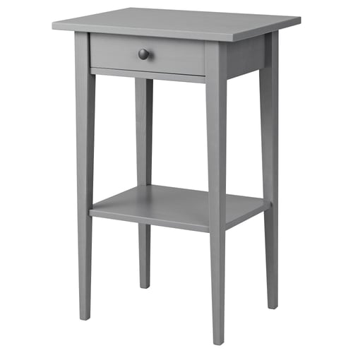 HEMNES Table de chevet - gris teinté 46x35 cm