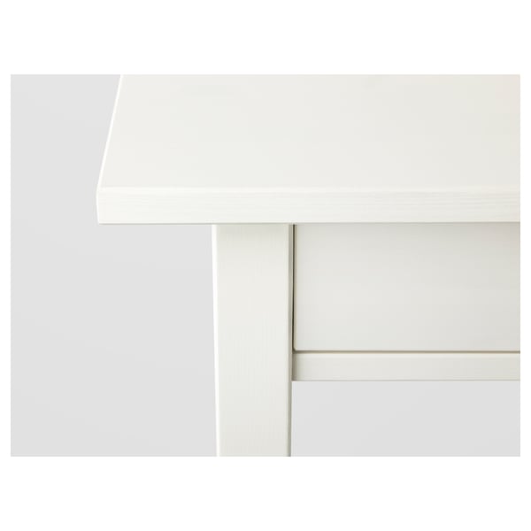 HEMNES Table de chevet, teinté blanc, 46x35 cm - IKEA