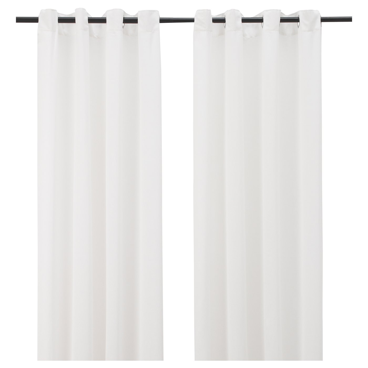 Rideau Qui Cache Vue Mais Pas Lumiere Hilja Rideaux 2 Pieces Blanc Avec Oeillets Ikea