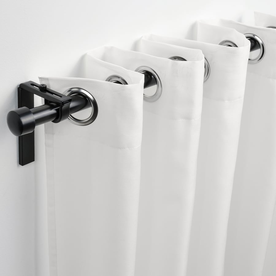 HILJA rideaux, 2 pièces, blanc avec oeillets, 145x250 cm IKEA