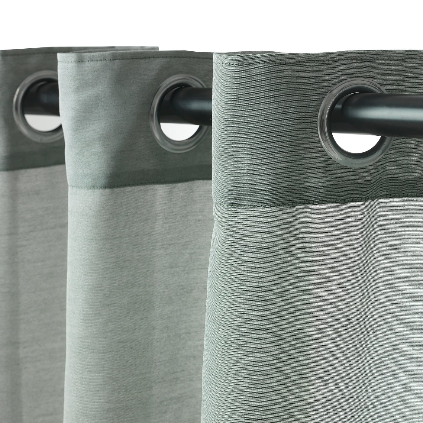 Produit Pour Enlever Le Vert De Gris Hilja Rideaux 2 Pieces Gris Vert Avec Oeillets Ikea