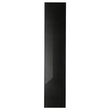 Porte bibliothèque en verre HÖGBO noir avec cadre en métal.