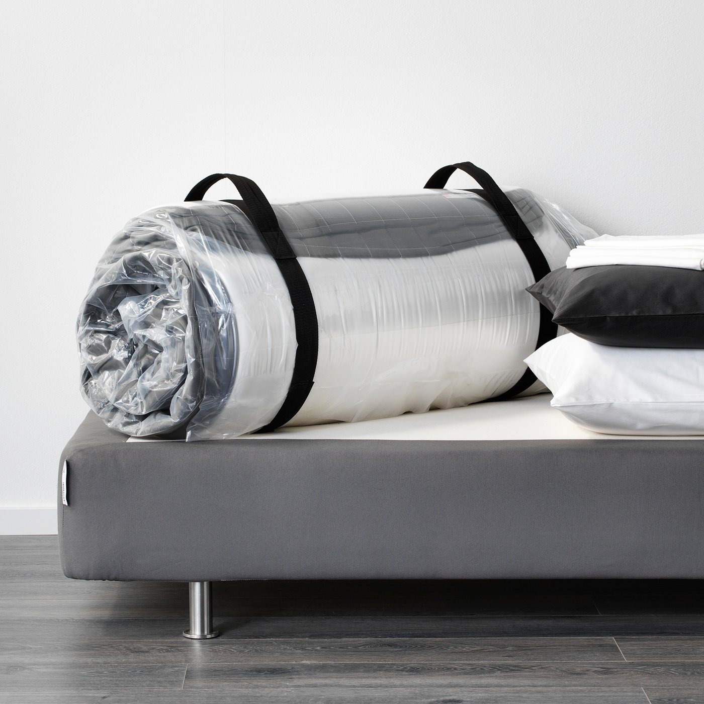 Hovag Matelas A Ressorts Ensaches Ferme Gris Fonce 80x200 Cm Ikea