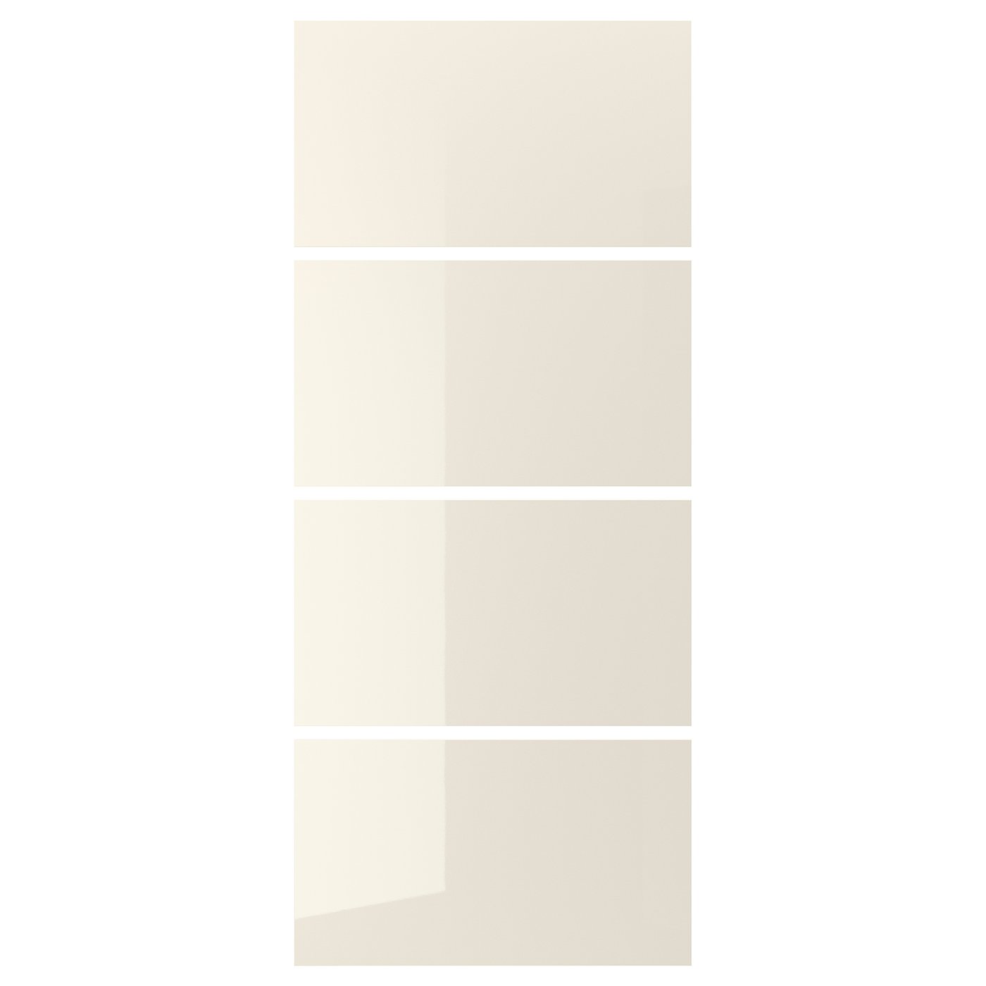 HOKKSUND 4 panneaux pour porte coulissante - brillant beige clair 100x236 cm