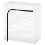 Housse HYLLIS transparente, carrée, zippée, pour la protection contre la poussière, intérieur/extérieur.