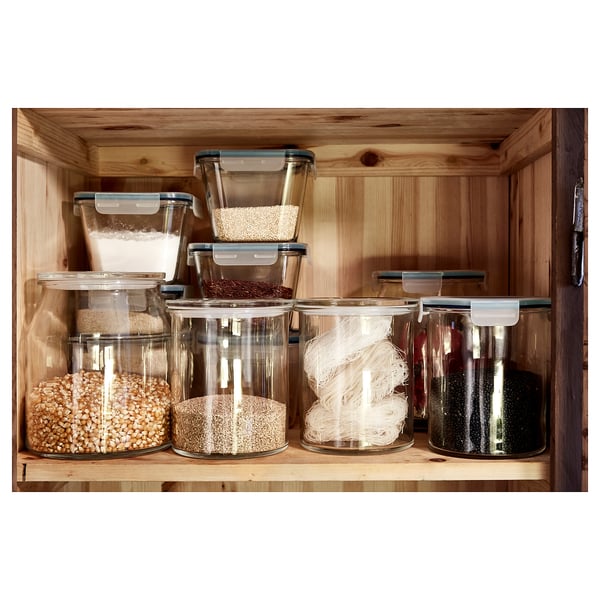 IKEA 365+ Bocal avec couvercle, verre/bambou, 3.3 l - IKEA