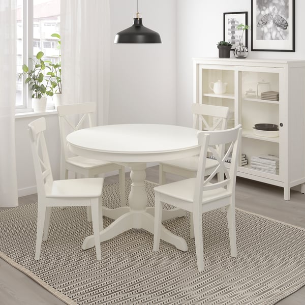 INGATORP Table extensible, blanc 110/155 cm IKEA