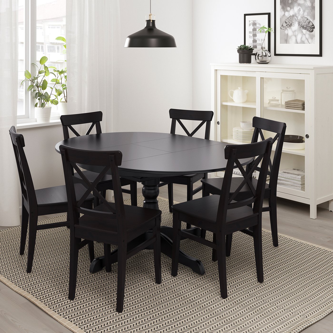Ingatorp Table Extensible Noir 110 155 Cm Ikea