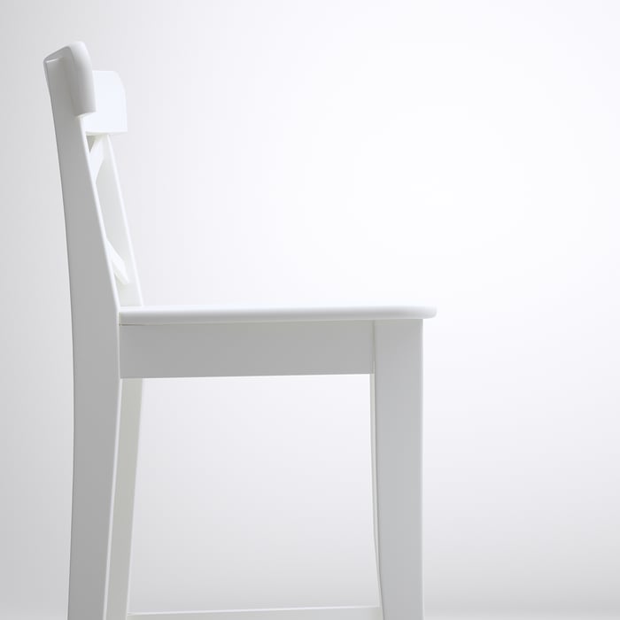 INGOLF Chaise de bar, blanc, 63 cm IKEA