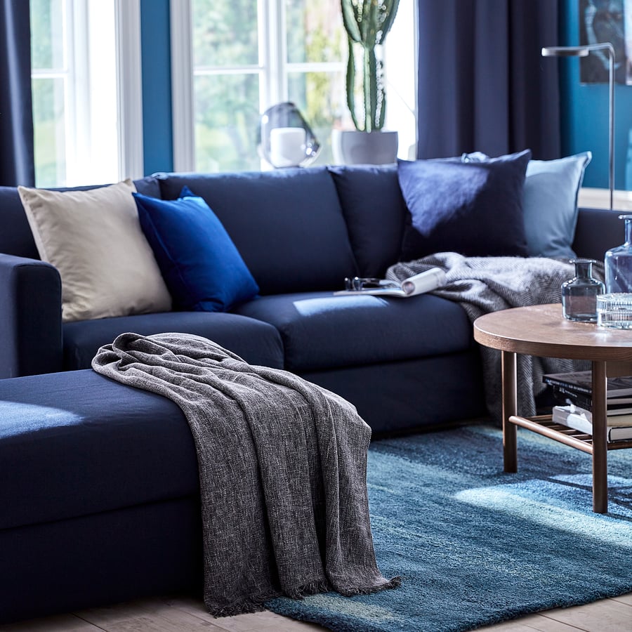 INGRUN Plaid, gris IKEA