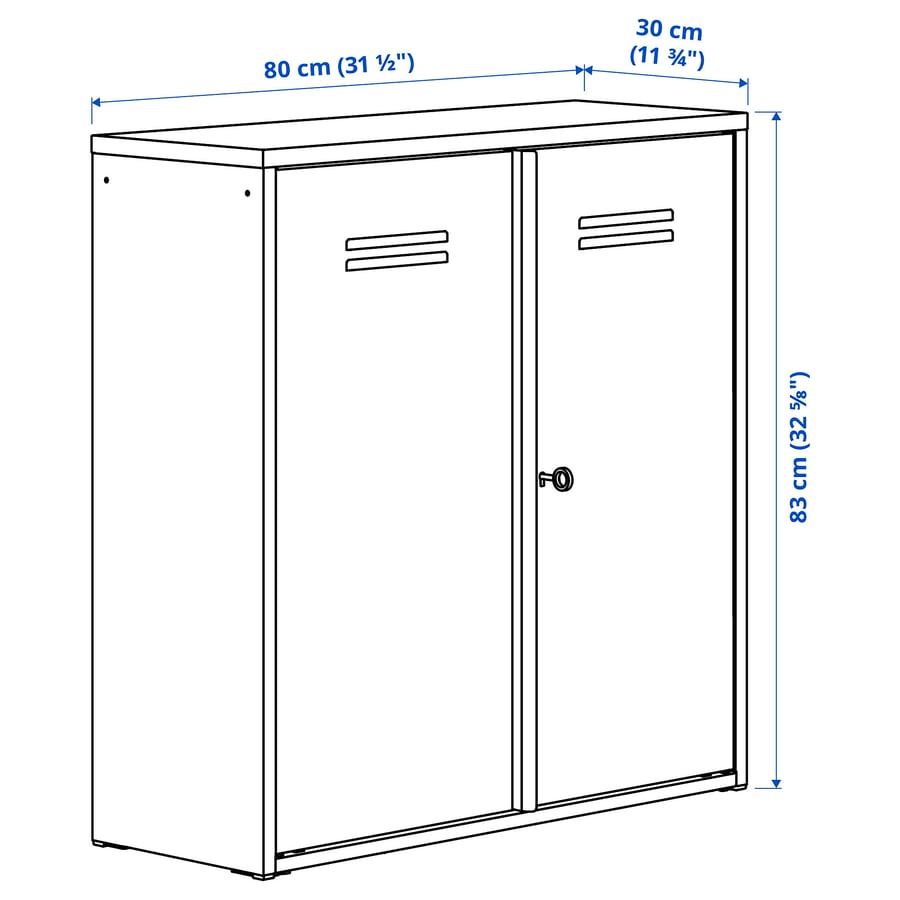 IVAR Armoire avec portes, blanc IKEA