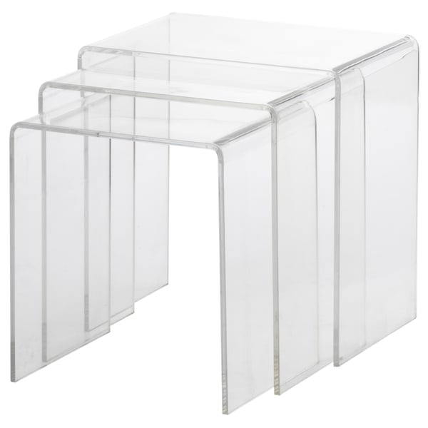 Jappling Tables Gigognes Lot De 3 Transparent Ikea