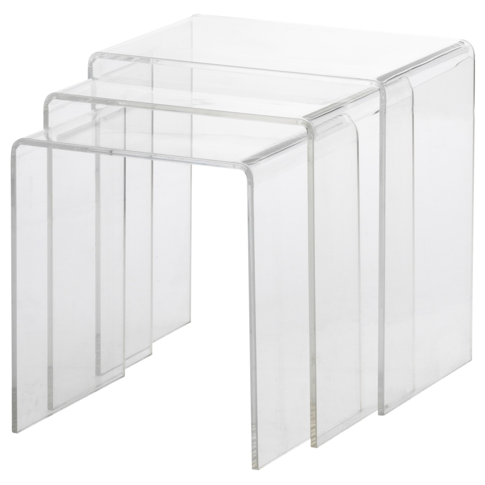 JÄPPLING Tables gigognes, lot de 3, transparent IKEA