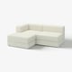 Canapé sectionnel JÄTTEBO blanc moderne en forme de L, aux lignes épurées et au confort doux, parfait pour la détente et la convivialité.