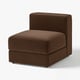 Module canapé JÄTTEBO marron, tissu nervuré, design carré en forme de L.